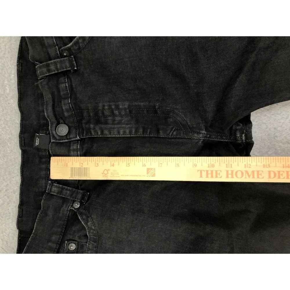 True Religion Jeans Men 44x32 Black Geno Relaxed Slim Denim